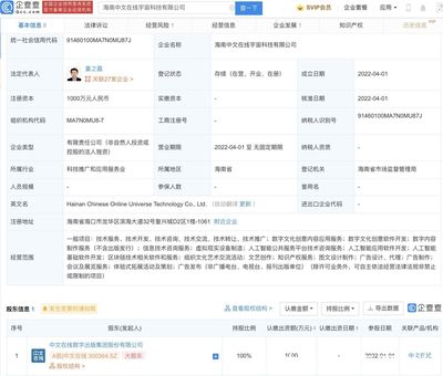 中文在線于海南成立宇宙科技公司，布局人工智能公共服務(wù)平臺(tái)技術(shù)咨詢服務(wù)